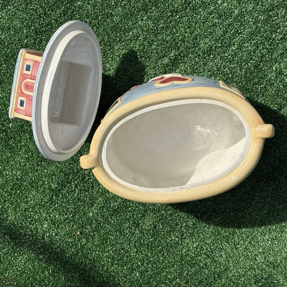 Vintage 1990s Susan Winget Noah's Ark Ceramic Cookie Jar Certified International